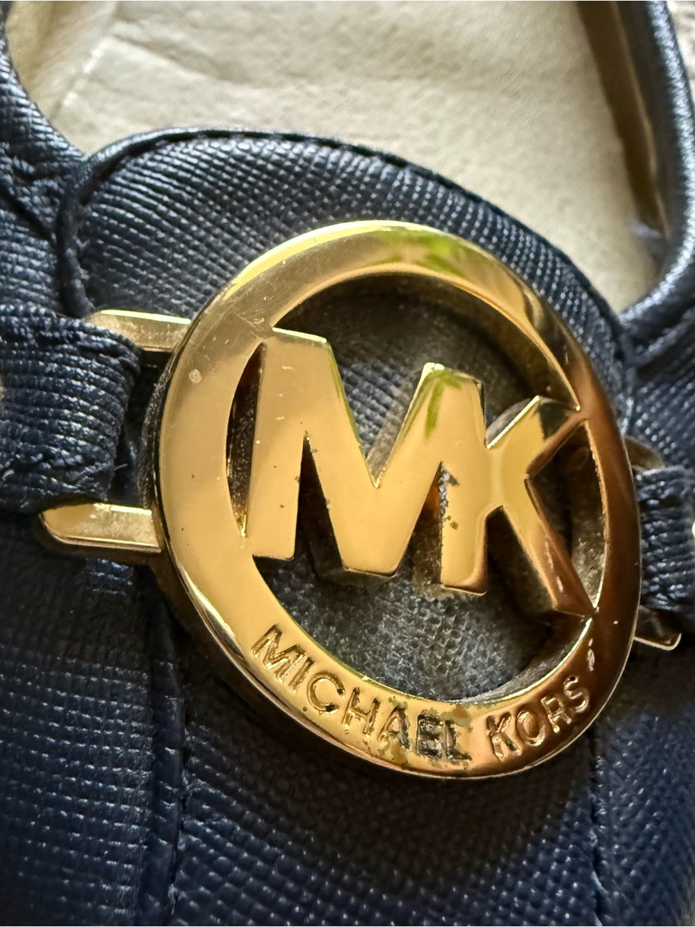 Michael Kors Fulton Moc Navy Flats - Picture 8 of 11